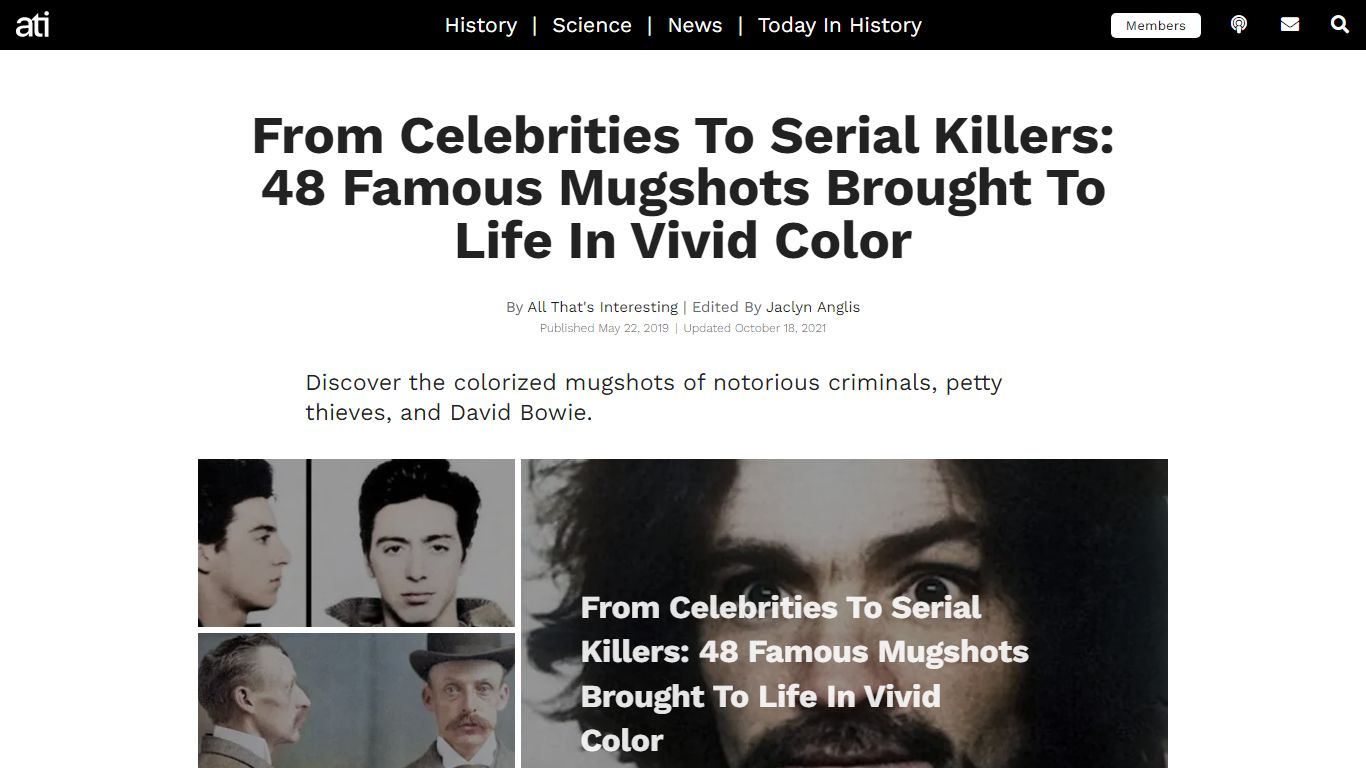 From Celebrities To Serial Killers: 48 Famous Mugshots Brought To Life ...