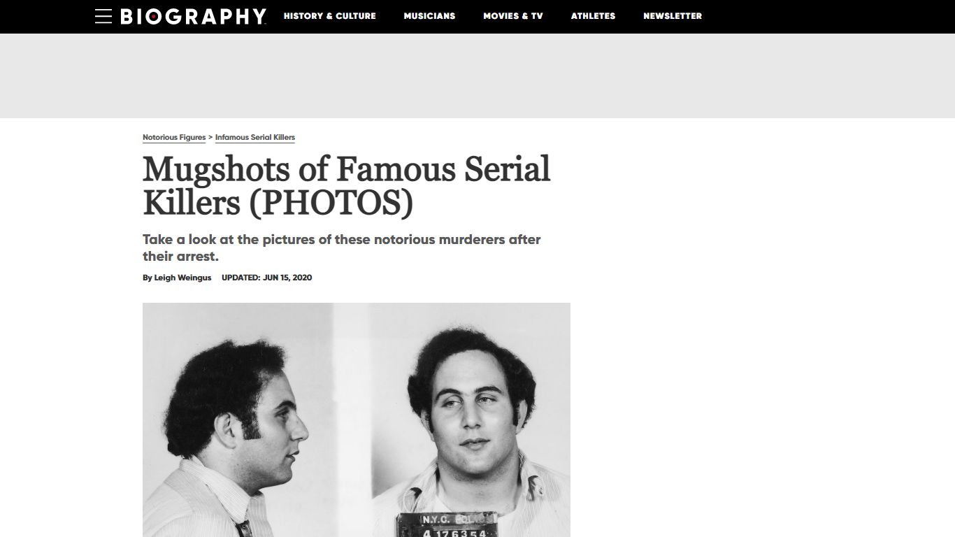 Mugshots of Famous Serial Killers (PHOTOS) - Biography